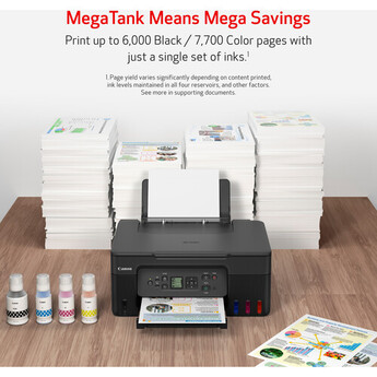 Canon PIXMA G3270 MegaTank All-in-One Wireless Inkjet Color Printer (Black) — thumbnail 3