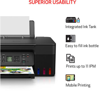 Canon PIXMA G3270 MegaTank All-in-One Wireless Inkjet Color Printer (Black) — thumbnail 6