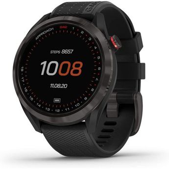 Garmin Approach S42 GPS Golf Watch, Gunmetal with Black Band - 010-02572-10