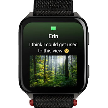 Venu® X1 Black with Slate Titanium Case Back and Black ComfortFit Nylon Band — thumbnail 3