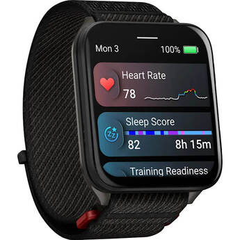 Venu® X1 Black with Slate Titanium Case Back and Black ComfortFit Nylon Band — thumbnail 5