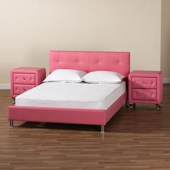 Baxton Studio Barbara 3 Piece Full Size Bedroom Set