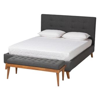 Baxton Studio Valencia 2 Piece King Size Bedroom Set