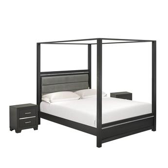 East West Furniture Denali 4 Piece Queen Size Bedroom Set