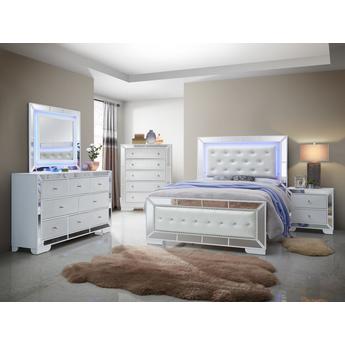 Corbeil 3 - Drawer Nightstand Glory Furniture Color: White