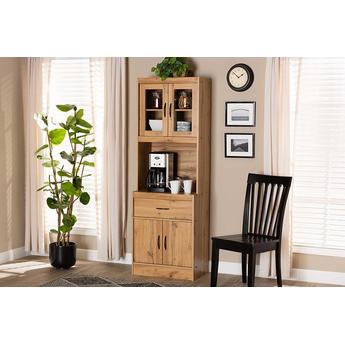 Baxton Studio WS883200WOTANOAK Laurana Series Cabinet