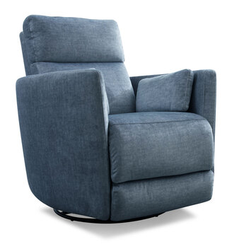 Capri Swivel Recliner - Ocean Blue