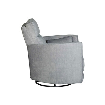 Capri Swivel Barrel Recliner with Pillows - Silver — thumbnail 3