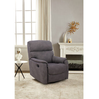 Louie Swivel Glider Recliner - Charcoal — thumbnail 2