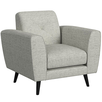 Sonata Chair in Palmer smoke with Black Wooden Legs