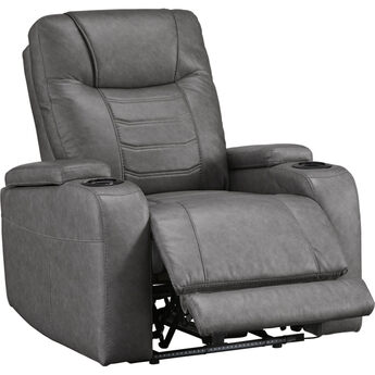 Rocco Dual Power Recliner - Slate — thumbnail 2
