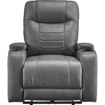 Rocco Dual Power Recliner - Slate — thumbnail 3