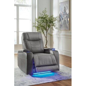 Rocco Dual Power Recliner - Slate — thumbnail 5