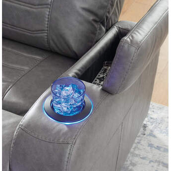 Rocco Dual Power Recliner - Slate — thumbnail 7