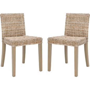 Safavieh Siesta Gray Wash Wicker Side Chair - Set of 2