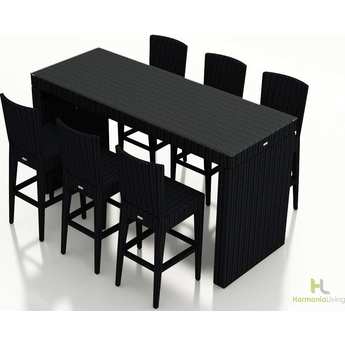 Harmonia Living Urbana 7-Piece Outdoor Bar Set without Cushions