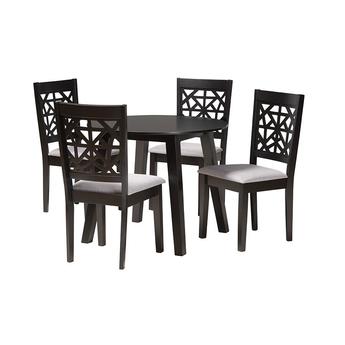 Baxton studio aidengreydarkbrown5pcdiningset 1