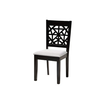 Baxton studio aidengreydarkbrown5pcdiningset 3