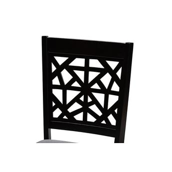 Baxton studio aidengreydarkbrown5pcdiningset 6
