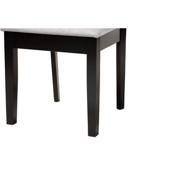 Baxton studio aidengreydarkbrown5pcdiningset 7