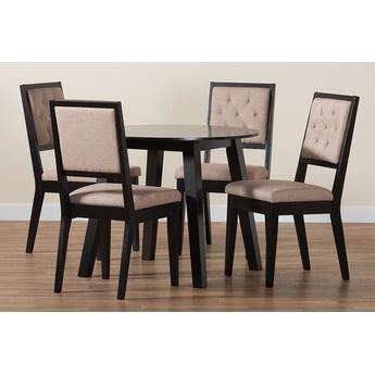 Baxton studio alanisanddarkbrown5pcdiningset 10