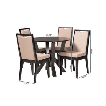 Baxton studio ansasanddarkbrown5pcdiningset 11