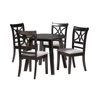 Baxton studio brookegreydarkbrown5pcdiningset 1