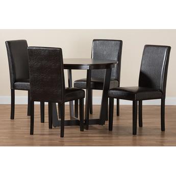 Baxton studio brunadarkbrown5pcdiningset 10