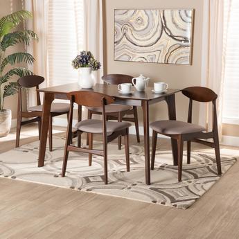 Baxton studio dariagreycappuccino5pcdiningset 1