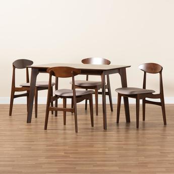Baxton studio dariagreycappuccino5pcdiningset 10