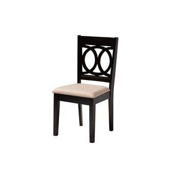 Baxton studio eviesanddarkbrown5pcdiningset 3