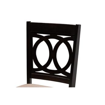 Baxton studio eviesanddarkbrown5pcdiningset 6