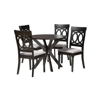 Baxton studio jessiegreydarkbrown5pcdiningset 1