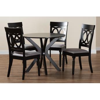 Baxton studio jessiegreydarkbrown5pcdiningset 10