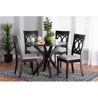 Baxton studio jessiegreydarkbrown5pcdiningset 2