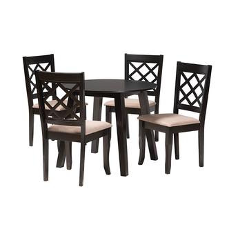 Baxton studio lexisanddarkbrown5pcdiningset 1