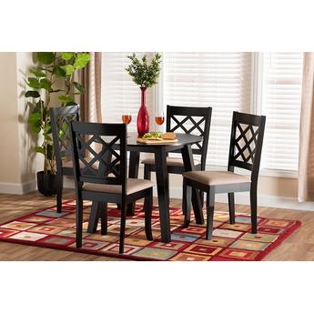 Baxton studio lexisanddarkbrown5pcdiningset 2