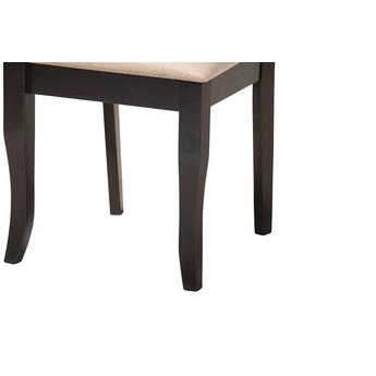 Baxton studio lexisanddarkbrown5pcdiningset 7