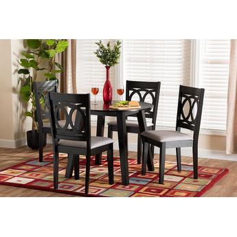 Baxton studio louisagreydarkbrown5pcdiningset 2