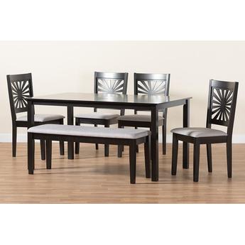 Baxton studio rh386cgreydarkbrown6pcdiningset 11