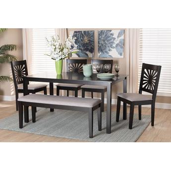Baxton studio rh386cgreydarkbrown6pcdiningset 2