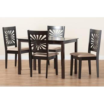 Baxton studio rh386csanddarkbrown5pcdiningset 10