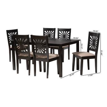 Baxton studio rh386csanddarkbrown7pcdiningset 11