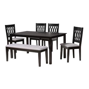 Baxton studio rh388cgreydarkbrown6pcdiningset 1