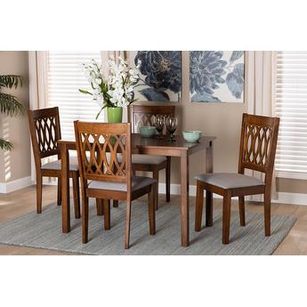 Baxton studio rh388cgreywalnut5pcdiningset 2