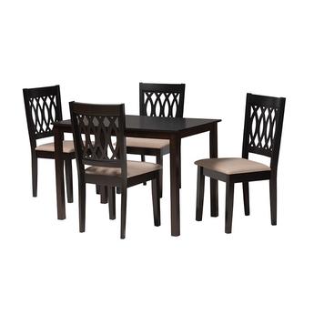 Baxton studio rh388csanddarkbrown5pcdiningset 1