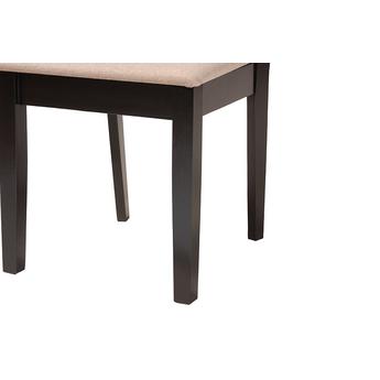 Baxton studio rh388csanddarkbrown5pcdiningset 7
