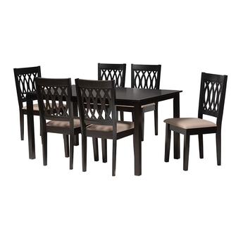 Baxton studio rh388csanddarkbrown7pcdiningset 1