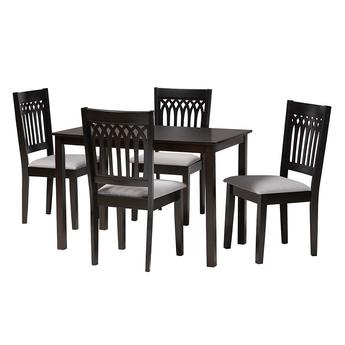 Baxton studio rh389cgreydarkbrown5pcdiningset 1