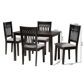 Baxton studio rh389cgreydarkbrown5pcdiningset 11